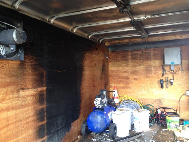 Burned Wooden Wall After a Fire