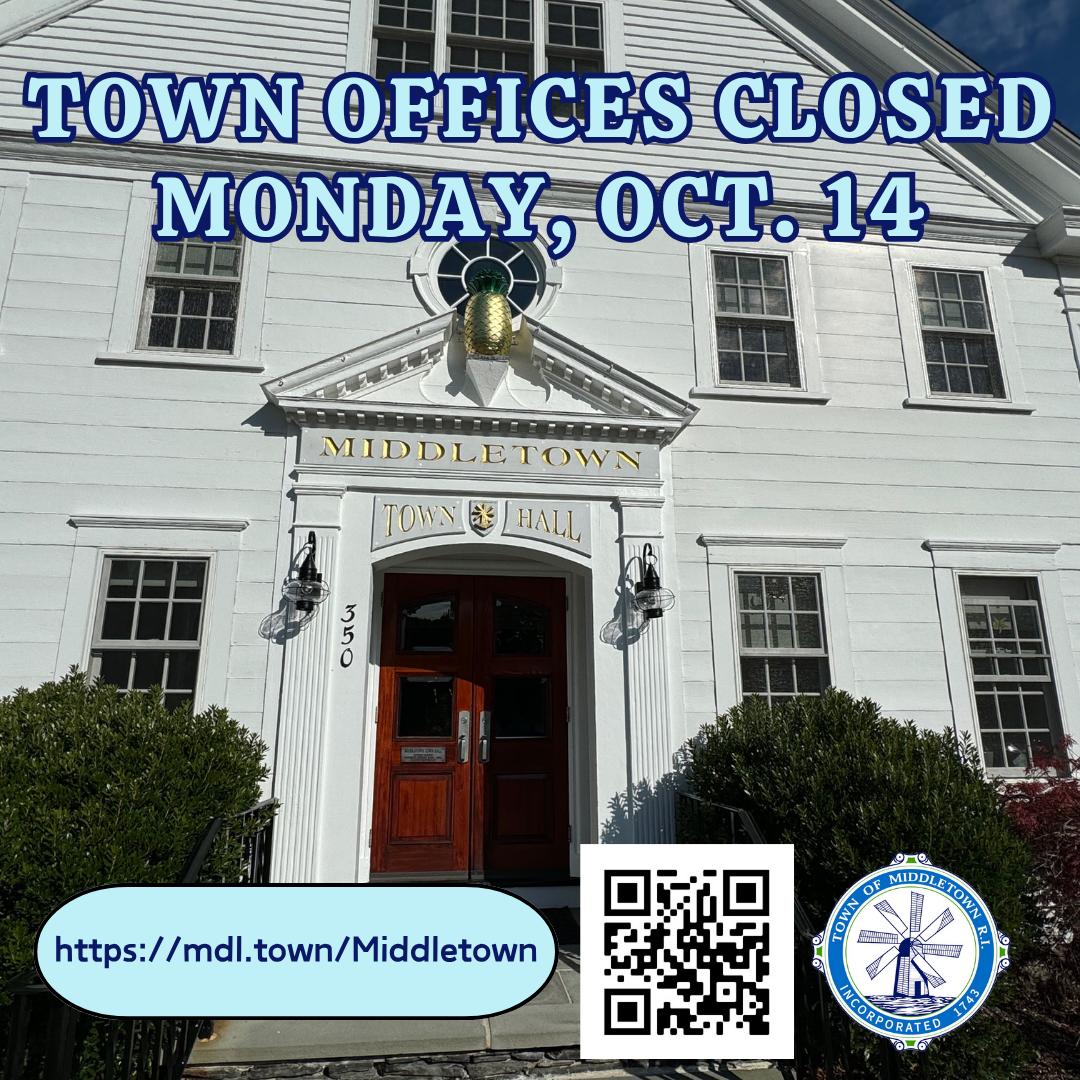 Town Offices Closed Graphic Front Picture Of Town Hall 101325