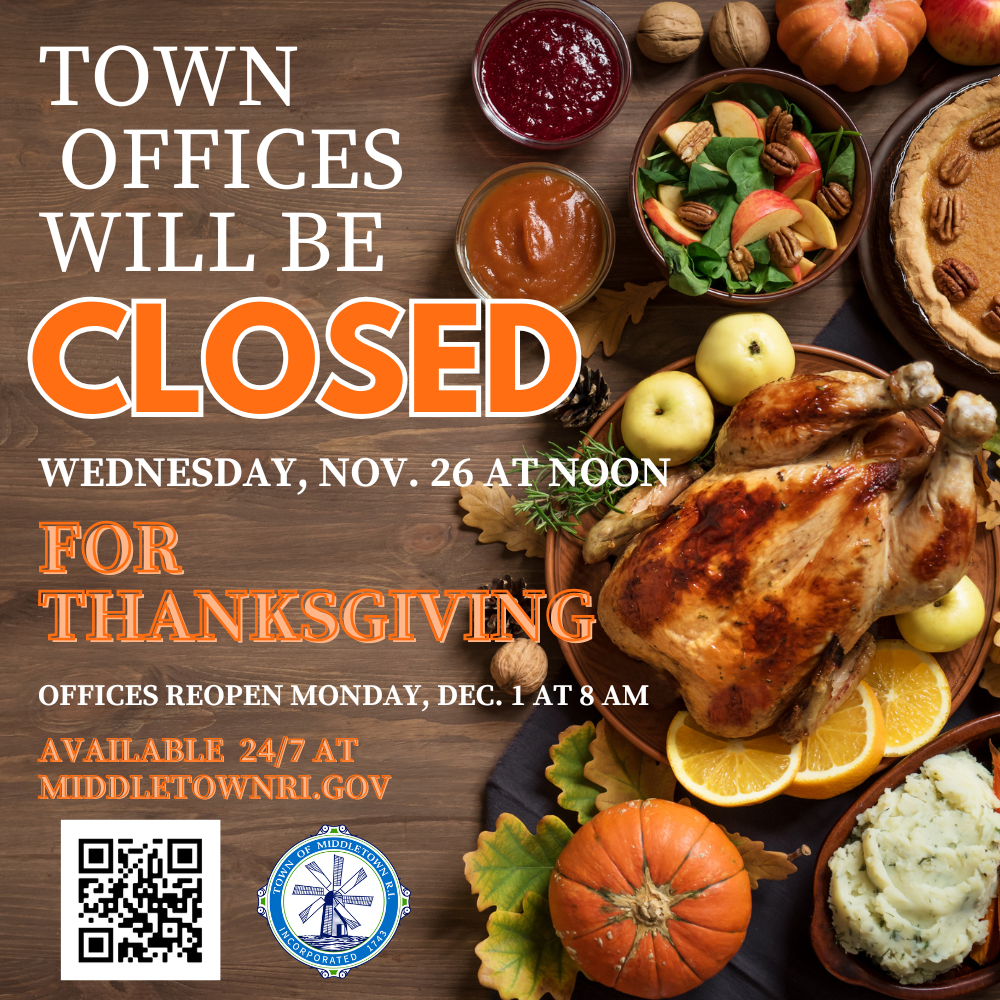 Town Offices Closing Early For Thanksgiving Graphic Nice Turkey Spread 2025