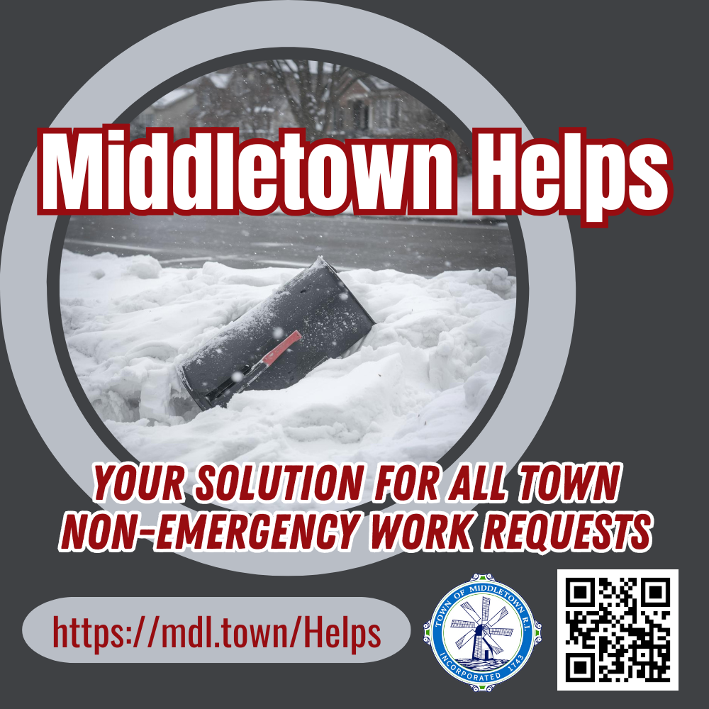 Middletown Helps Damaged Mailbox In A Snowbank
