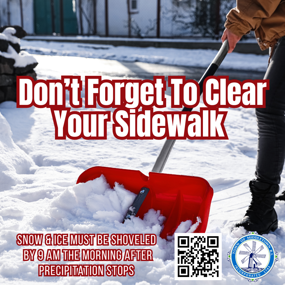 Snow Shoveling Graphic With A Red Shovel