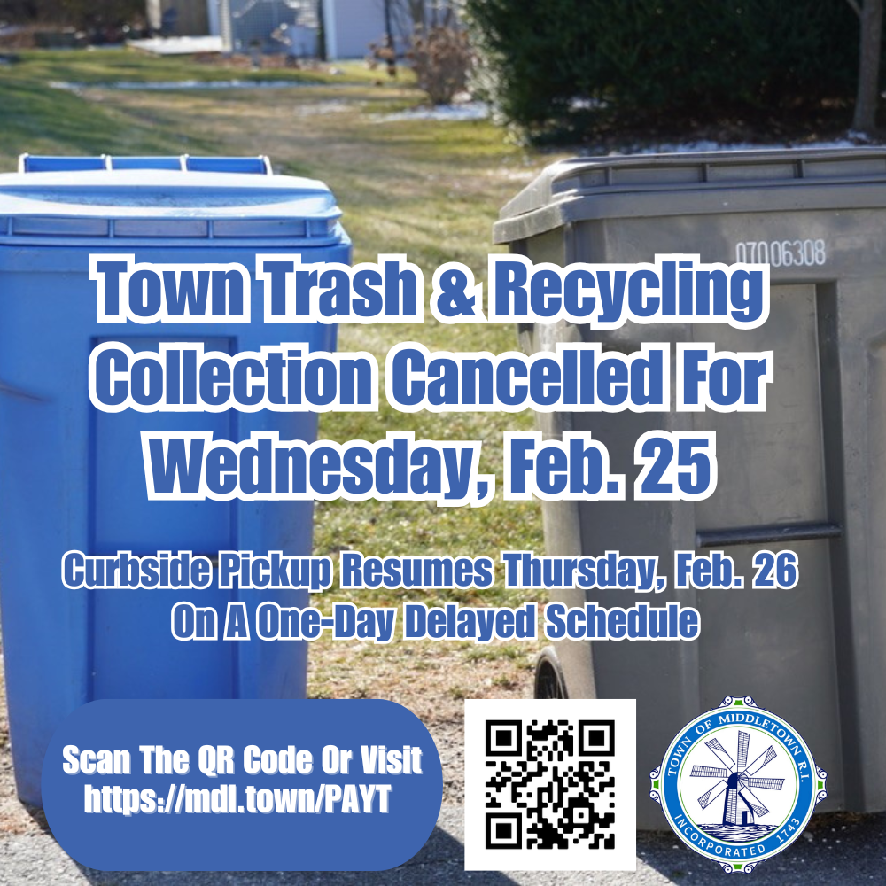 PAYT Cancelled For Wednesday 22526 Blue And Gray Bins