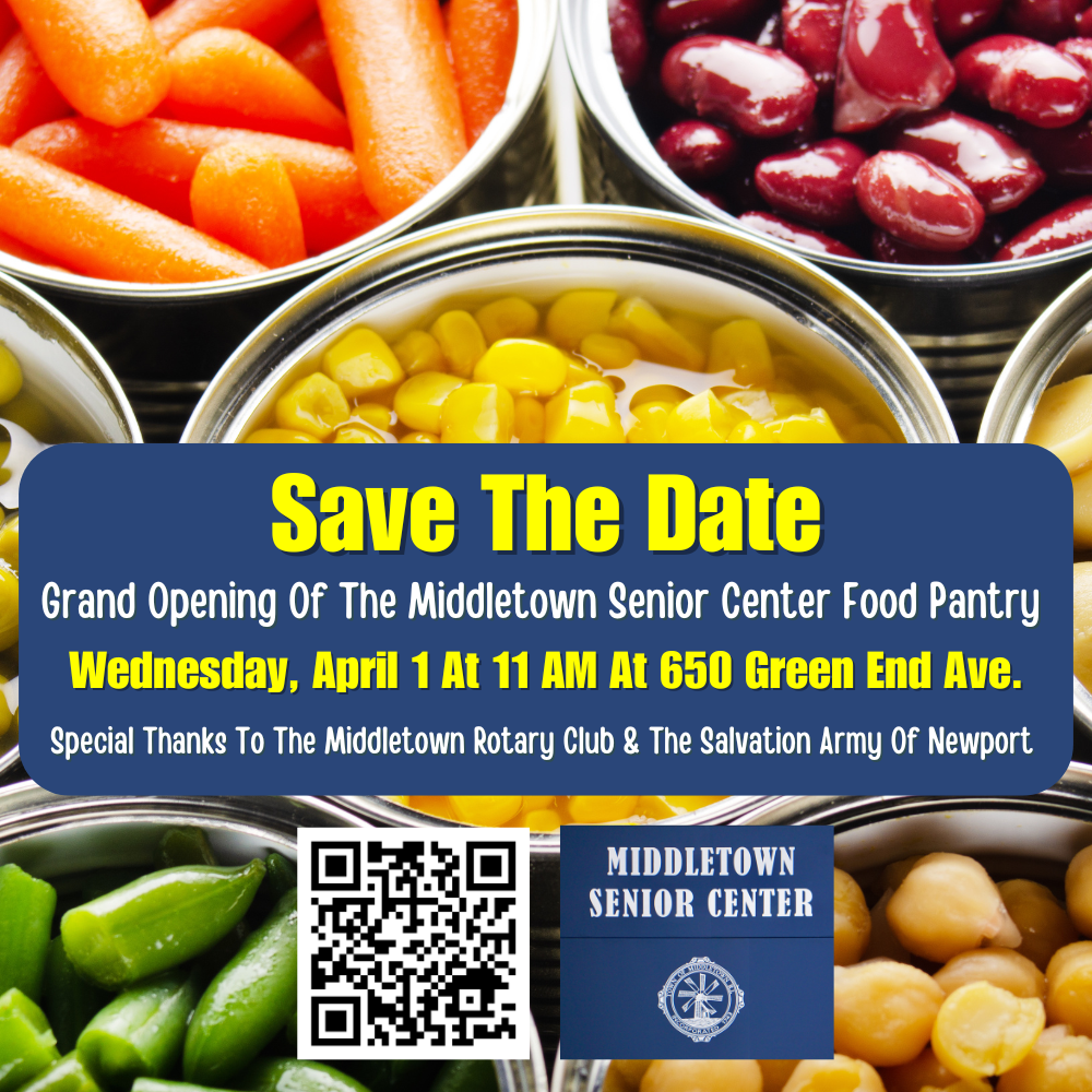 Save The Date Middletown Senior Center Food Pantry Grand Opening