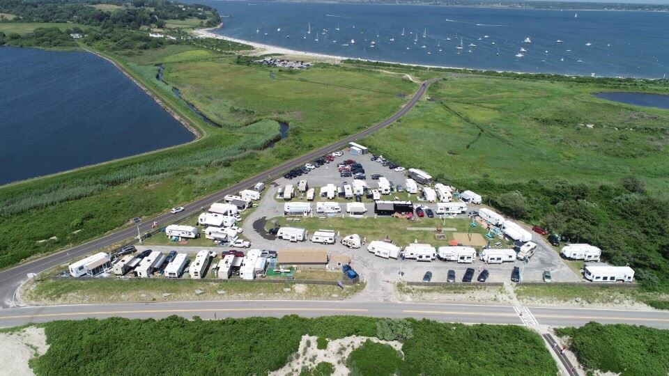 Campers and RVs at Second Beach