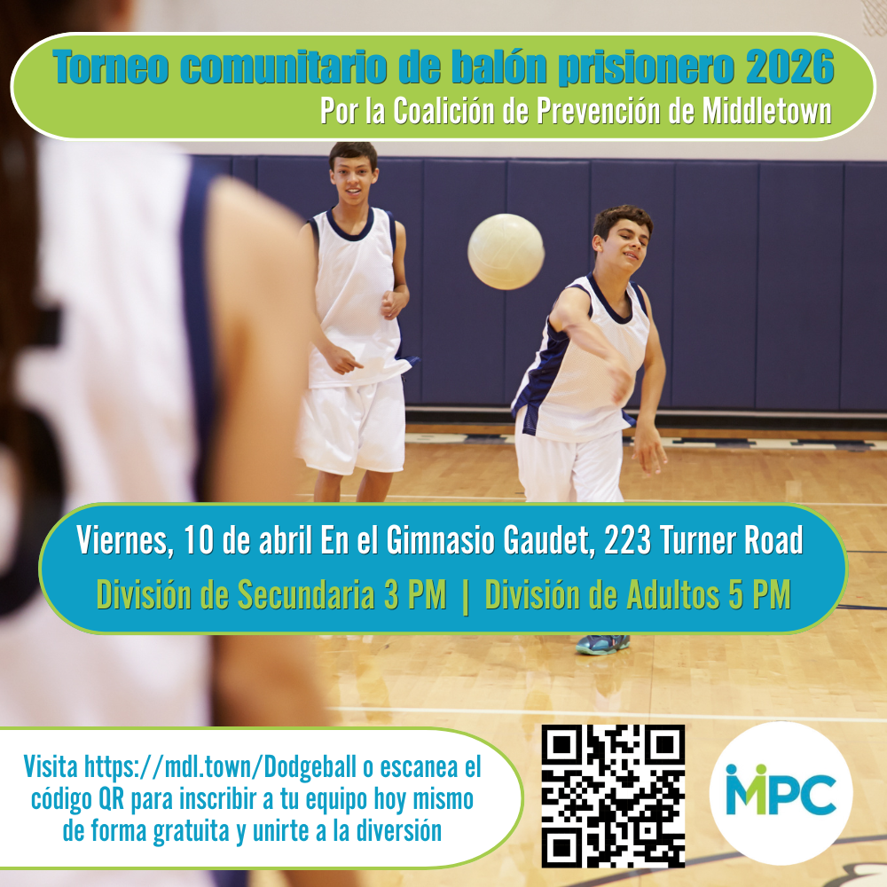 Community Dodgeball Tournament Graphic MPC Colors Spanish
